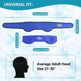 img 1 attached to 29.5"X 3.5" Hilph Migraine Ice Wrap Headache Relief - Cold Therapy For Tension, Occipital Neuralgia & More!