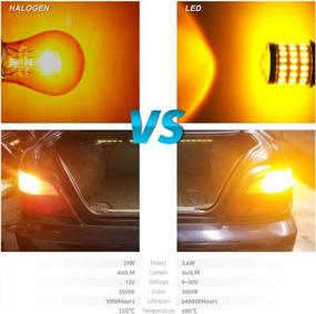 img 1 attached to LUYED Super Bright 1157 2057 2357 7528 BAY15D LED Bulbs W/ Projector - Perfect For Turn Signal Lights (Amber)