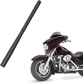 img 4 attached to Motorcycle Antenna 7 Inch Polished Copper Core & Screw Flexible Rubber For Harley Davidson Road Street Electra Tour Glide (20 Types Optional)