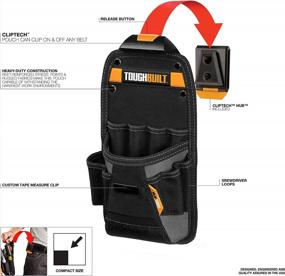 img 3 attached to ToughBuilt - Technician Pouch - ClipTech Compatible, 11 Pockets And Loops, Heavy Duty Construction - (TB-CT-22)