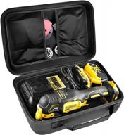 dewalt 20v max xr oscillating multi-tool carrying case compatible with dcs354b/dcs356b - large storage box for battery, charger, blades, sanding pads and accessories (box only) logo