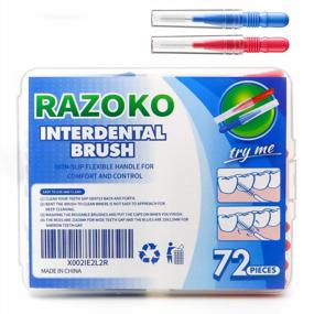 img 4 attached to 72 Count Interdental Brushes: Easy-to-Use Flossing Head Tooth Cleaning Tools (2.5mm/3mm)