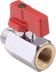 img 1 attached to DERNORD Brass Mini Ball Valve NPT Thread,Chrome Plated (1/4" Female&Male) (Pack Of 1)