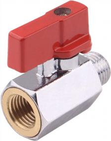 img 2 attached to DERNORD Brass Mini Ball Valve NPT Thread,Chrome Plated (1/4" Female&Male) (Pack Of 1)
