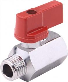 img 4 attached to DERNORD Brass Mini Ball Valve NPT Thread,Chrome Plated (1/4" Female&Male) (Pack Of 1)