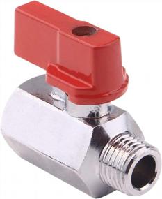img 3 attached to DERNORD Brass Mini Ball Valve NPT Thread,Chrome Plated (1/4" Female&Male) (Pack Of 1)