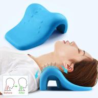 neck pain relief with mkicesky neck stretcher posture corrector - tmj & cervical spine alignment support! logo