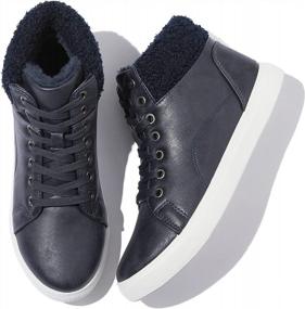 img 4 attached to Women'S Winter Ankle Boots: Adokoo High Top Sneakers, Combat Boots & Short Booties