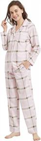 img 4 attached to Stay Cozy In Style: Heartnice Women'S Flannel Pajama Set With Pockets