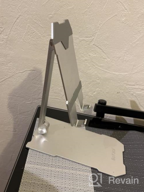 img 1 attached to BoYata Tablet Stand, Aluminum Adjustable Tablet Holder, Foldable Desktop Stand Compatible With New IPad Pro 9.7/10.2/12.9, IPad Air/Mini, Surface Pro, Kindle, Switch, Samsung Tab, E-Reader(4-13") review by Kyle Deel