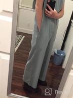 img 1 attached to Chic And Comfy Sleeveless Jumpsuit With Wide Leg Pants, Pockets, And Chiffon Tank Top For Women - ECDAHICC review by Scott Holland