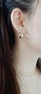 img 1 attached to Minimalist Open Hoop Earrings For Women, Chunky Small Gold Plated Dainty Hoops, Perfect Gift From Famarine review by John Hill