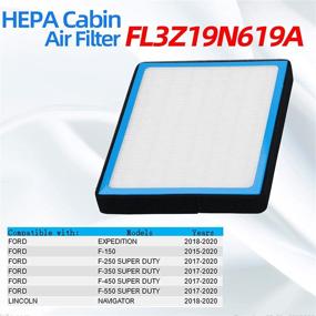 img 3 attached to 🚗 High-Quality Cabin Air Filter Replacement FL3Z19N619A with Nutshell Activated Carbon for Ford Expedition/F-150/F-250/F-350/F-450/F-550 Super Duty & Lincoln Navigator 2018-2020