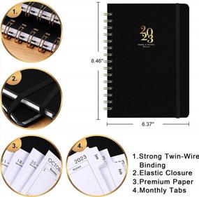 img 2 attached to 2023 Planner - Weekly & Monthly Calendar With Tabs, Inner Pocket, Twin-Wire Binding | 6.4" X 8.5" Flexible Hardcover For Organizing