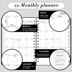 img 1 attached to 2023 Planner - Weekly & Monthly Calendar With Tabs, Inner Pocket, Twin-Wire Binding | 6.4" X 8.5" Flexible Hardcover For Organizing