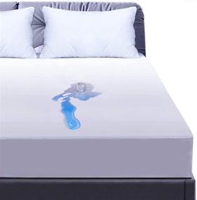 img 4 attached to 🛏️ 2-Pack Twin Size Waterproof Mattress Protector - Breathable, Noiseless, Deep Pocket Bed Cover Vinyl Free