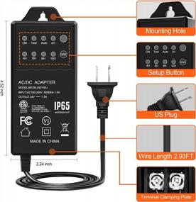 img 3 attached to 12V Открытый ландшафтный фонарь с трансформатором таймера, мерцающее пламя, водонепроницаемое освещение садового двора (6 шт. + разъем)