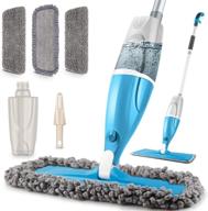 🧹 popten microfiber spray mop: 640ml refillable bottle, 3 washable heads, ideal for hardwood, laminate, and tile floors logo