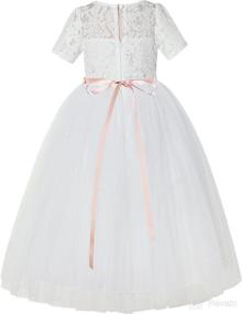 img 2 attached to eKidsBridal Heart Cutout Sequin Junior Flower Girl Dress: Stunning Open Back & Christening Dress