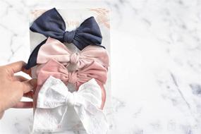 img 3 attached to 🎀 Stylish California Tot Big Girl's Mixed Bow Clips Set of 4 - Jane Set of 4