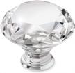 upgrade your kitchen cabinets with cauldham's 5 pack premium glass crystal knobs pulls - style c444 logo