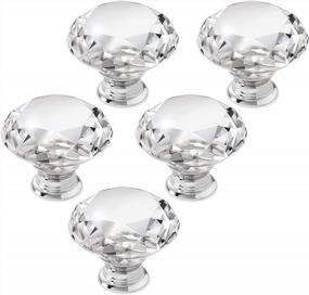 img 2 attached to Upgrade Your Kitchen Cabinets With Cauldham'S 5 Pack Premium Glass Crystal Knobs Pulls - Style C444