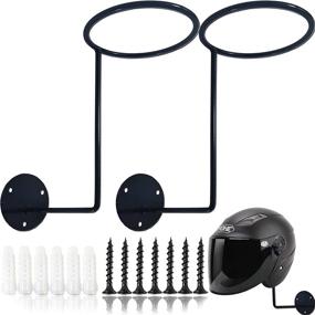 img 4 attached to 🏍️ ROYHOO Motorcycle Helmet Holder: Wall-Mounted Metal Rack for Accessories - Coats, Jackets, Hats, Masks, Balls