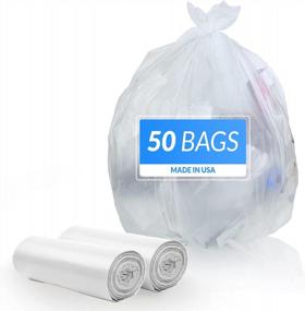 img 4 attached to Reli. SuperValue 40-45 Gallon Trash Bags 50 Count Made In USA Large Clear Garbage Bags 40 Gallon - 42 Gallon - 44 Gallon - 45 Gallon Trash Bag Can Liners 40-45 Gal Capacity White