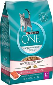 img 4 attached to 🐟 Purina ONE Dry Cat Food with Real Salmon - Tender Selects Blend: 3.5 Lb