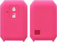 kwmobile key cover compatible with suzuki - dark pink logo