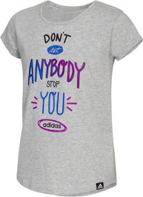 img 3 attached to Adidas Girls Short Sleeve Graphic Girls' Clothing : Active
