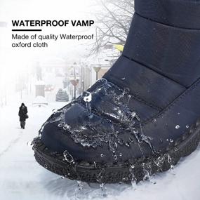img 1 attached to Women'S Waterproof Winter Snow Boots With Warm Lining, Comfortable Non Slip Ankle Booties For Outdoor Hiking Walking Platform Shoes