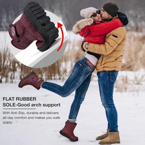 img 2 attached to Women'S Waterproof Winter Snow Boots With Warm Lining, Comfortable Non Slip Ankle Booties For Outdoor Hiking Walking Platform Shoes