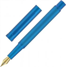 img 2 attached to Перьевая ручка Asvine Blue Forest Fine Nib, классический дизайн с конвертером и металлическим футляром для ручек, серия The Light Of Hope
