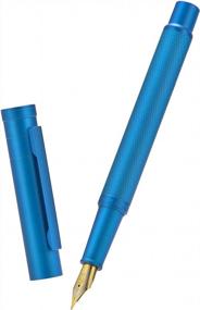 img 3 attached to Перьевая ручка Asvine Blue Forest Fine Nib, классический дизайн с конвертером и металлическим футляром для ручек, серия The Light Of Hope