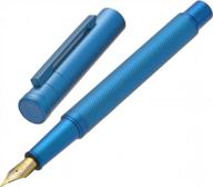 asvine blue forest fountain pen fine nib, classic design with converter and metal pen case, the light of hope serise logo