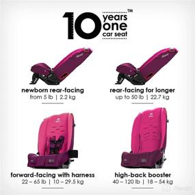 img 1 attached to 🚗 Diono Radian 3R 3-in-1 Convertible Car Seat - Pink Blossom, Rear & Forward Facing - 10 Years Lifespan - Slim Fit for 3 Across