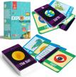merka flash cards explorer set - solar system usa states world human body flashcards for kids and toddlers ages 2-10 picture cards and kids learning toys and gifts logo