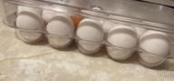 img 1 attached to Ambergron Stackable Egg Holder Organizers For Kitchen, Refrigerator, Freezer - Set Of 2 Clear Plastic Trays With Lids For BPA-Free Storage Of Up To 12 Eggs On Fridge, Pantry, And Countertop review by Jay Brock