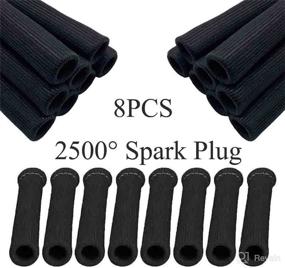 img 1 attached to 8pcs High-Temperature Spark Plug Wire Boots Sleeve Heat Shield Cover for LS1/LS2 (Black)