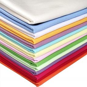 img 4 attached to 14 предварительно вырезанных квадратов для стеганых одеял высшего качества для шитья и рукоделия: комплект хлопчатобумажной ткани Misscrafts