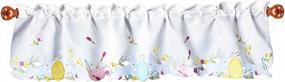img 2 attached to Simhomsen Embroidered Easter Bunny And Egg Curtain Valance W 58" X L 14", Spring/Summer Kitchen Window Treatment Decor