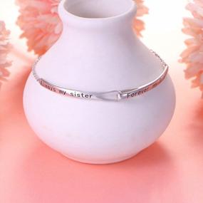 img 3 attached to Вдохновляющий браслет Infinity из стерлингового серебра с гравировкой - идеальный подарок на выпускной для женщин, матерей, сестер и лучших друзей