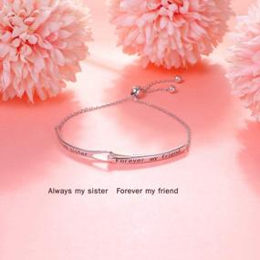 img 1 attached to Inspirational Engraved Sterling Silver Infinity Bracelet - Perfect Graduation Gift For Women, Mothers, Sisters, And Best Friends