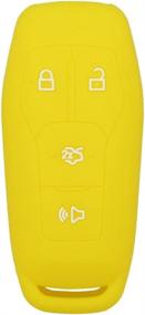 img 3 attached to SEGADEN Silicone Cover Protector Case Holder Skin Jacket Compatible With FORD 4 Button Smart Remote Key Fob CV2716 Yellow