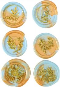 img 3 attached to 6-Piece Botanical Wax Seal Stamp Heads Set: Vintage Eucalyptus Seals For Wedding Envelopes & Invitations