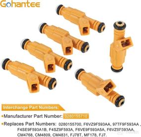 img 2 attached to 🚀 High-performance 6Pcs Fuel Injectors 0280155710 with 4 Holes for Jeep Cherokee, Grand Cherokee, Wrangler Comanche 4.0L (1987-1998)