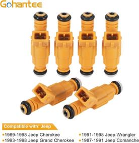 img 3 attached to 🚀 High-performance 6Pcs Fuel Injectors 0280155710 with 4 Holes for Jeep Cherokee, Grand Cherokee, Wrangler Comanche 4.0L (1987-1998)