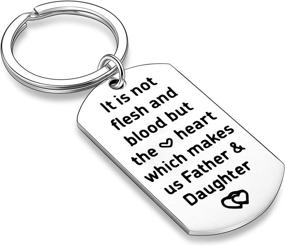 img 4 attached to Stepdad Stepdaughter Keychain Stepfather Daughter Men's Accessories -- Keyrings & Keychains