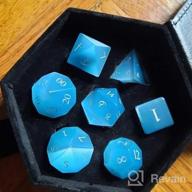 img 1 attached to Experience The Magic With UDIXI'S Handmade Natural Gemstone D&D Dice Set In Dark Purple Cat'S Eye review by James Broome